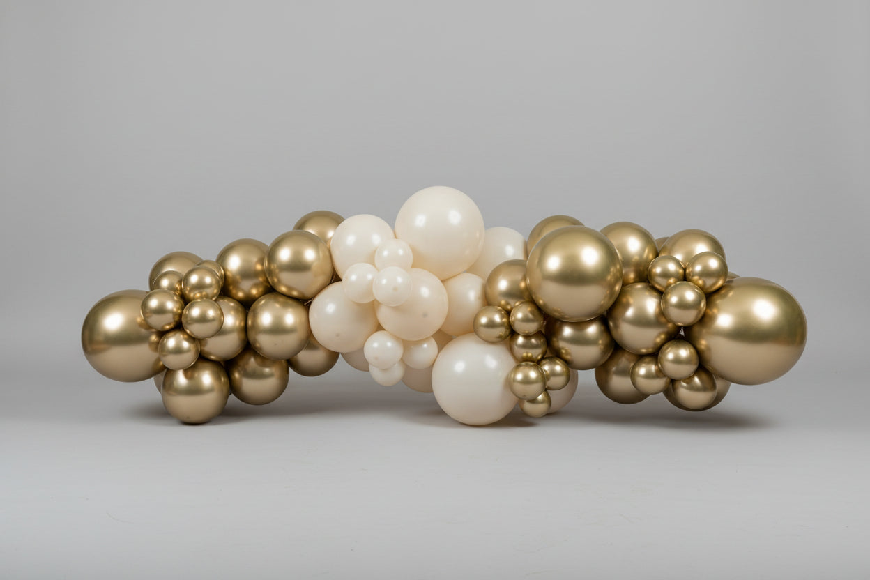 Shiny Gold and Cream Blush