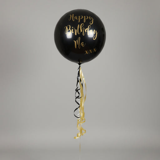 Personalised Black/Gold foil balloon