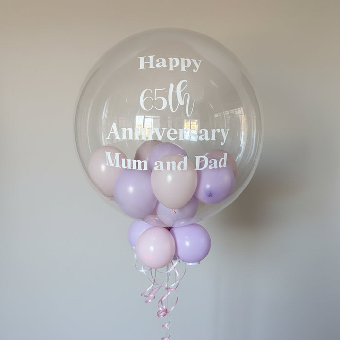 Personalised Clear Anniversary Bubble Balloon