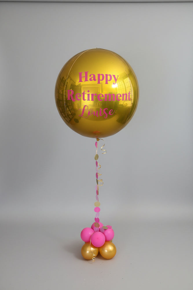 Personalised Gold/Pink foil balloon