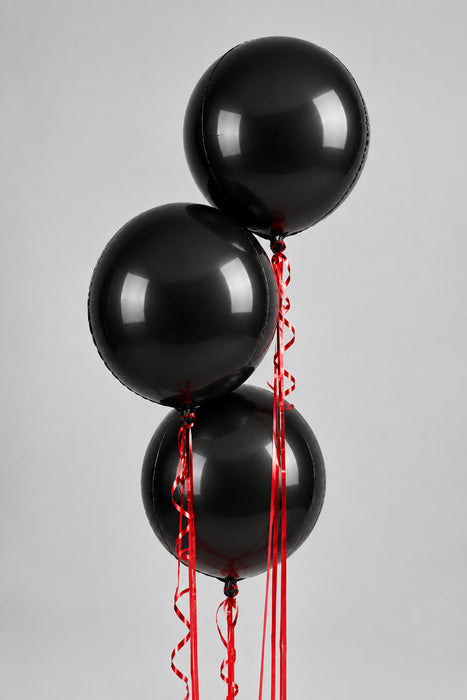 Black Orbz Balloon x3