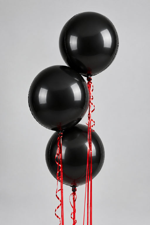 Black Orbz Balloon x3