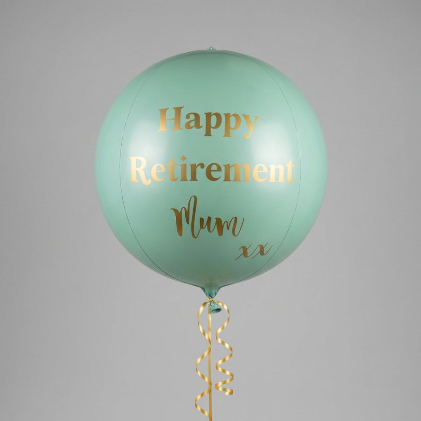 Personalised pastel green foil balloon