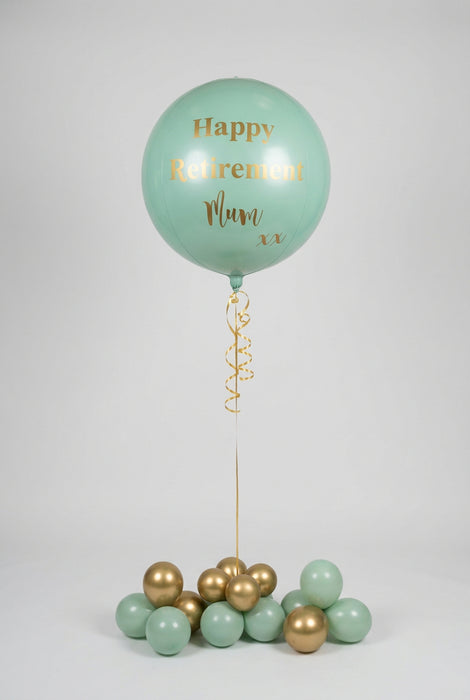 Personalised pastel green foil balloon