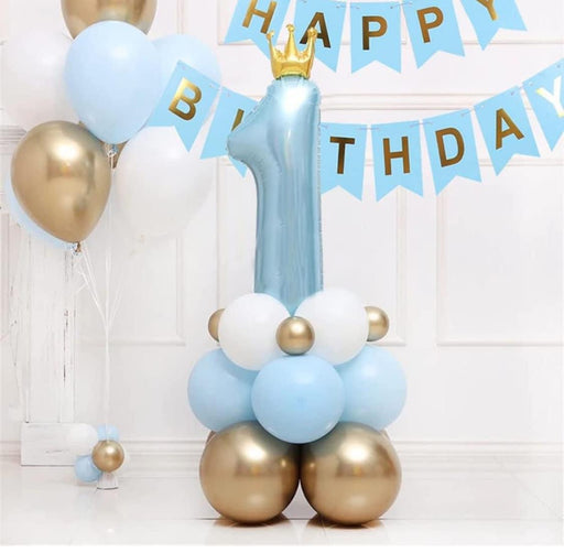 1st Birthday Balloon Stack