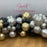 Gold, Black and Silver Balloon Garland