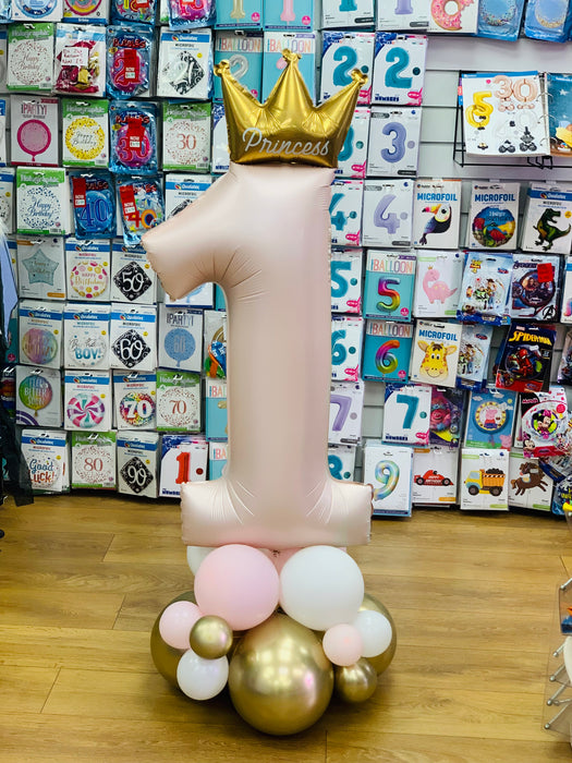 Princess 1st Birthday Balloon stack