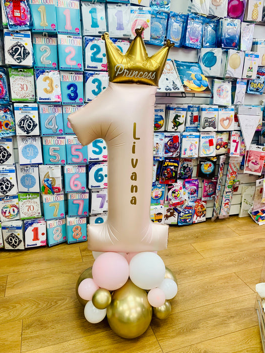 Princess 1st Birthday Balloon stack