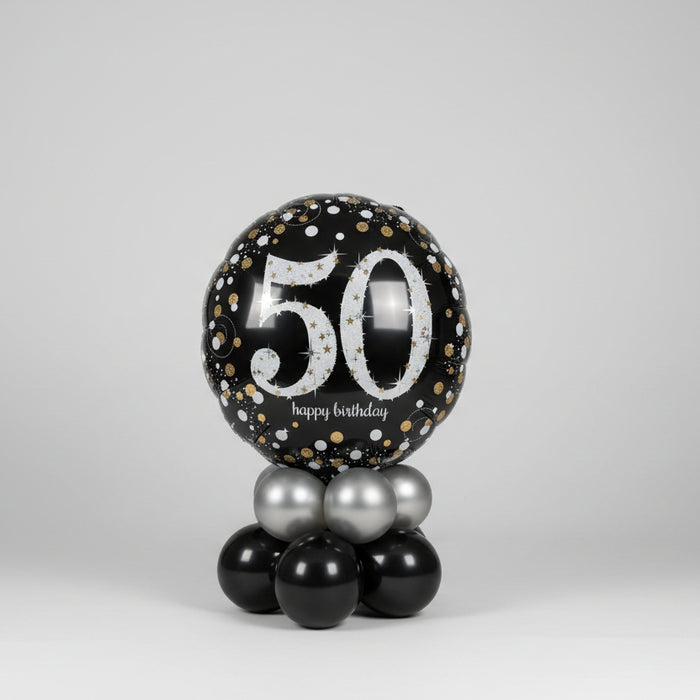 Age Birthday Mini Table Decoration (Black, gold and silver)
