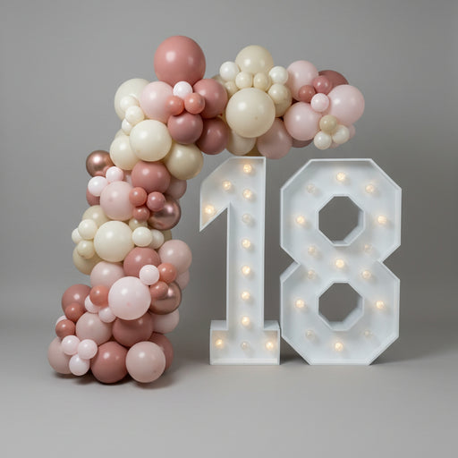 Light Up Numbers with Balloon Arch