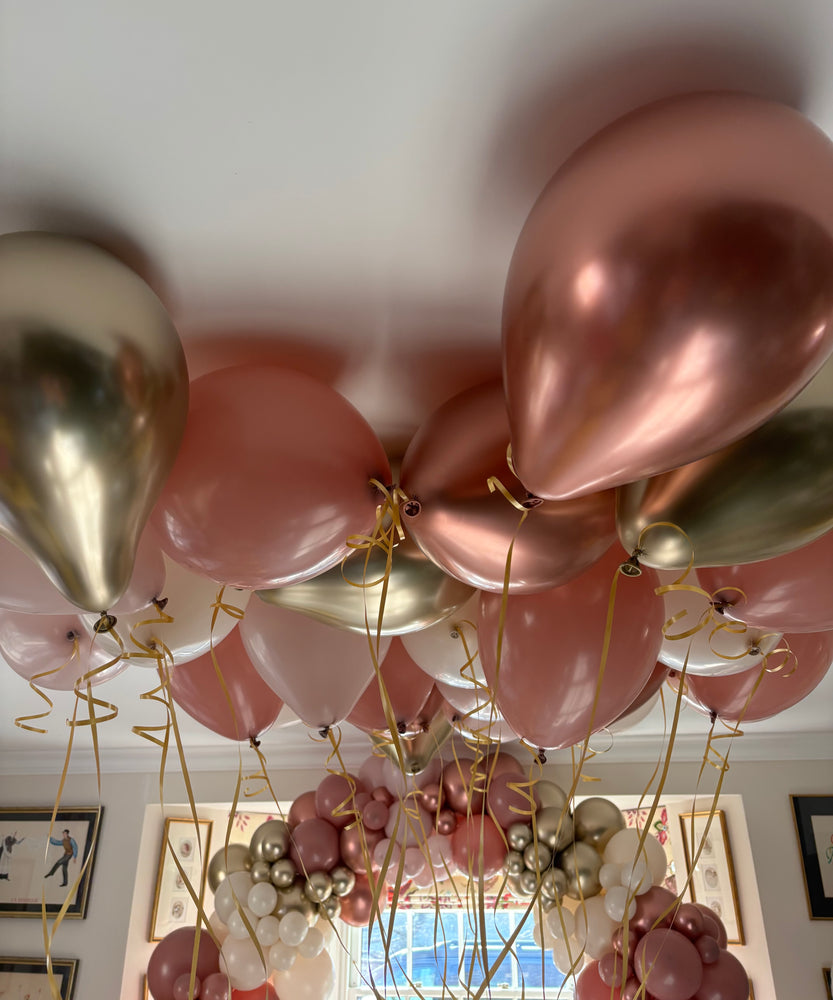 Plain Latex Balloons (Rose, Gold, Blush, pastel Pink and Gold)