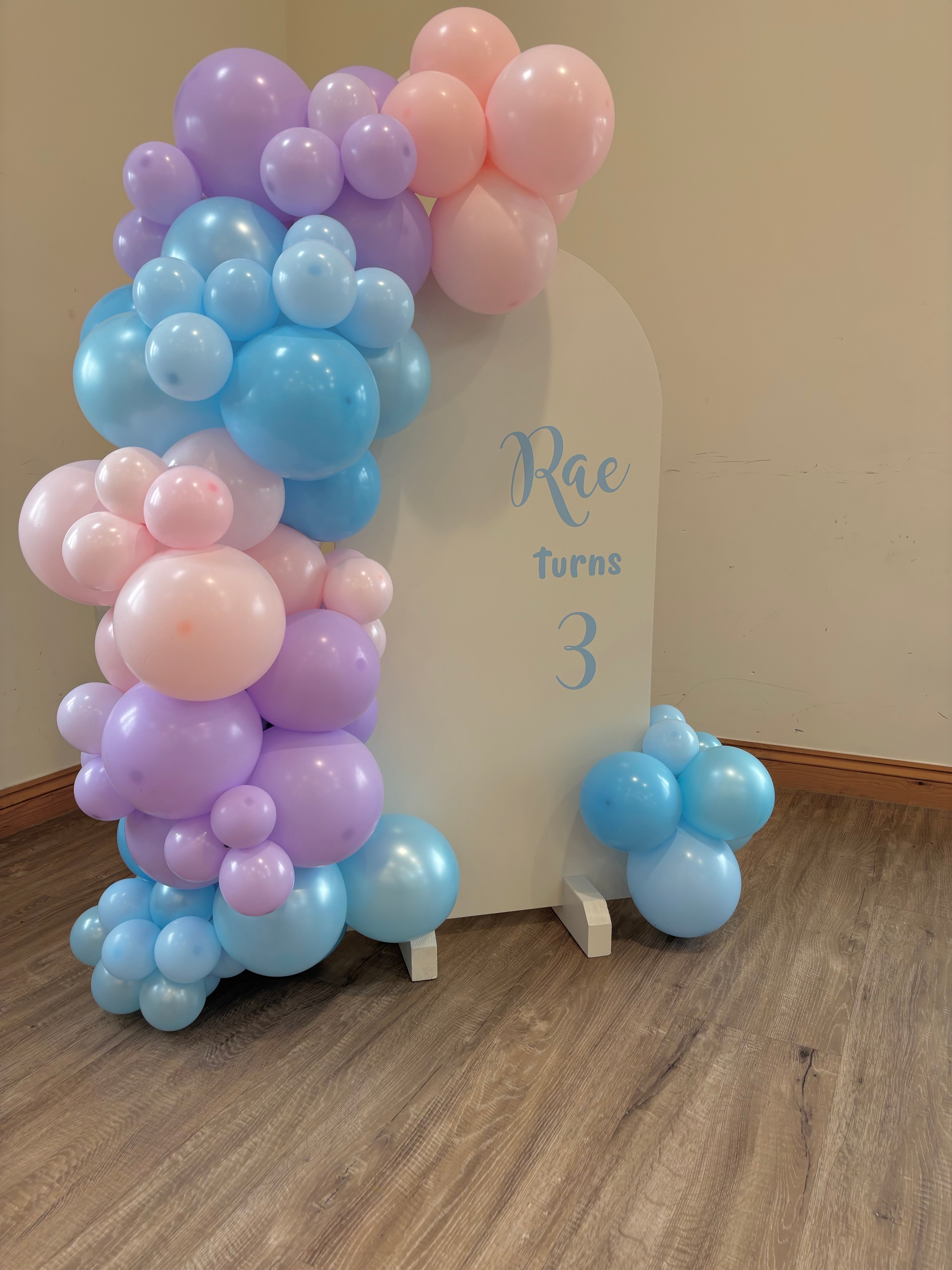 Sailboard with Balloon Garland