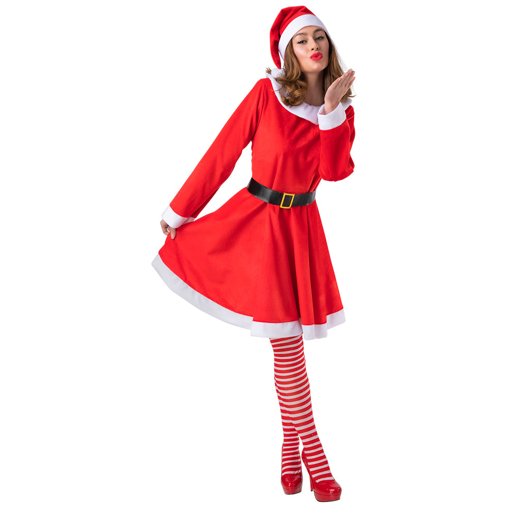 Deluxe Velour Mrs Santa Claus Costume SALE