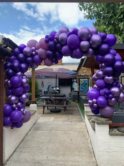 Purple Organic Balloon Arch