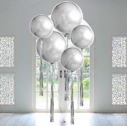 Giant Silver Balloon Cluster