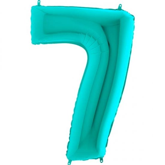 Inflated Number 0-9 Foil Balloon (Tiffany)