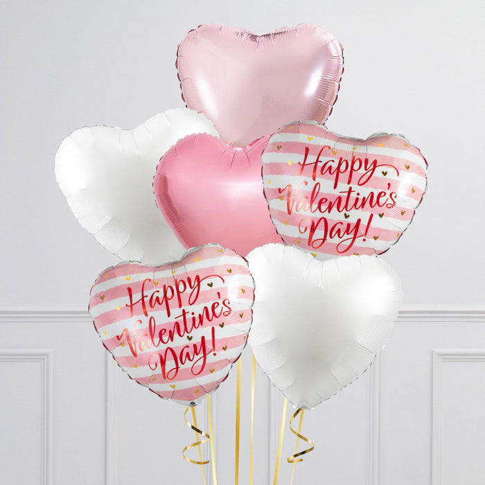 Happy Valentines Heart Balloon cluster