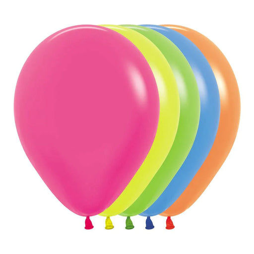 20 x Assorted Neon Latex Balloons