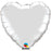 Heart Foil Balloon (Silver)