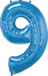 Number 0 - 9  Foil Balloons (Blue)