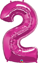 Number 0-9 Foil Balloon (Pink)
