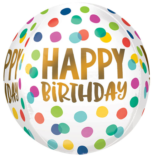 Happy Birthday Orbz Balloon