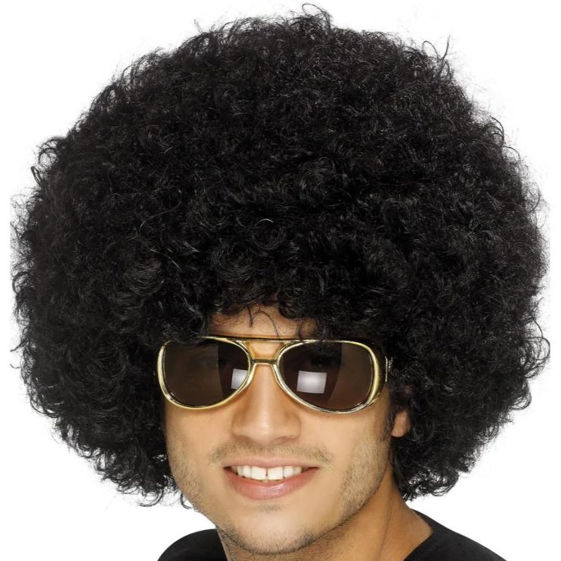 70s Funky Afro Wig (Black)