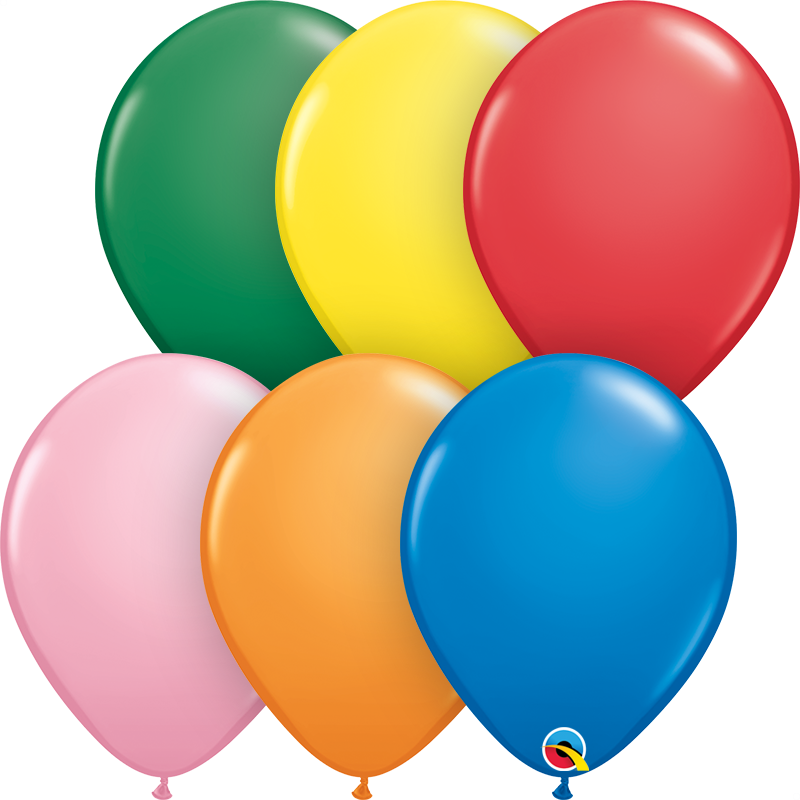 20 x Assorted Plain Latex Balloons (Standard)