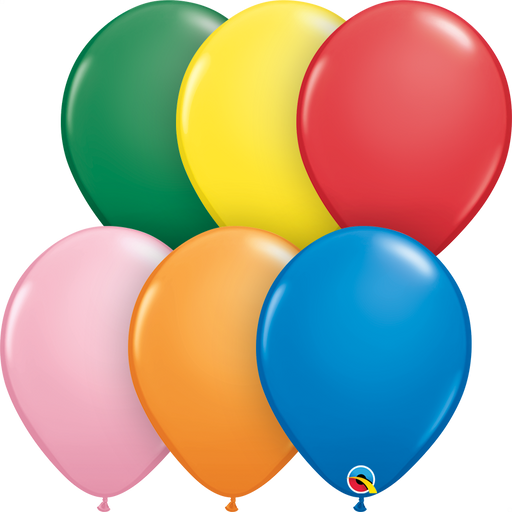 20 x Assorted Plain Latex Balloons (Standard)