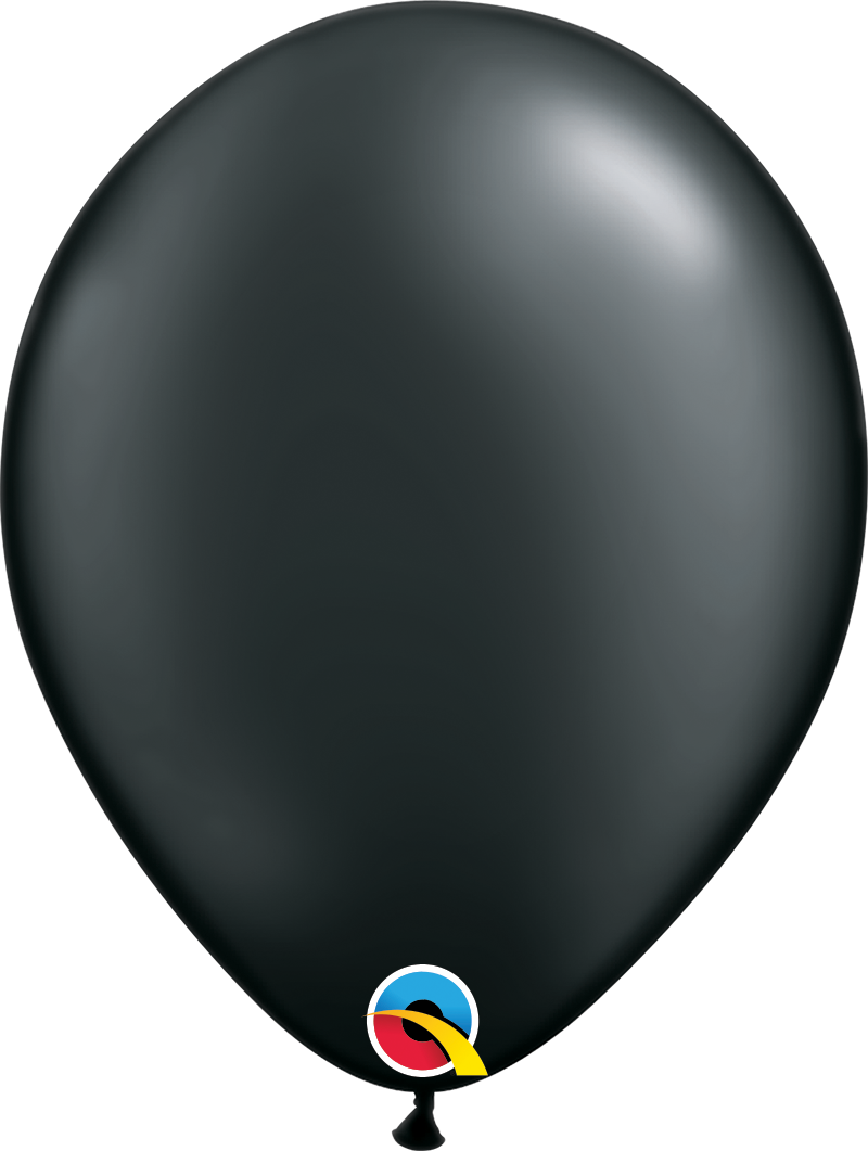 Plain Black inflated Latex Balloon