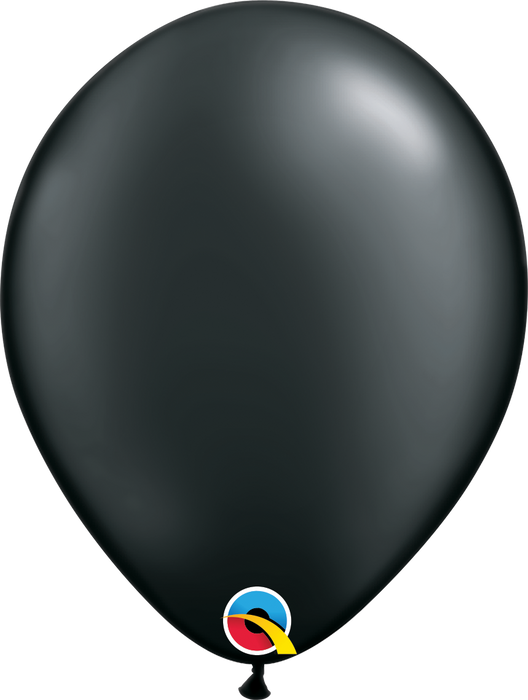 Plain Black inflated Latex Balloon