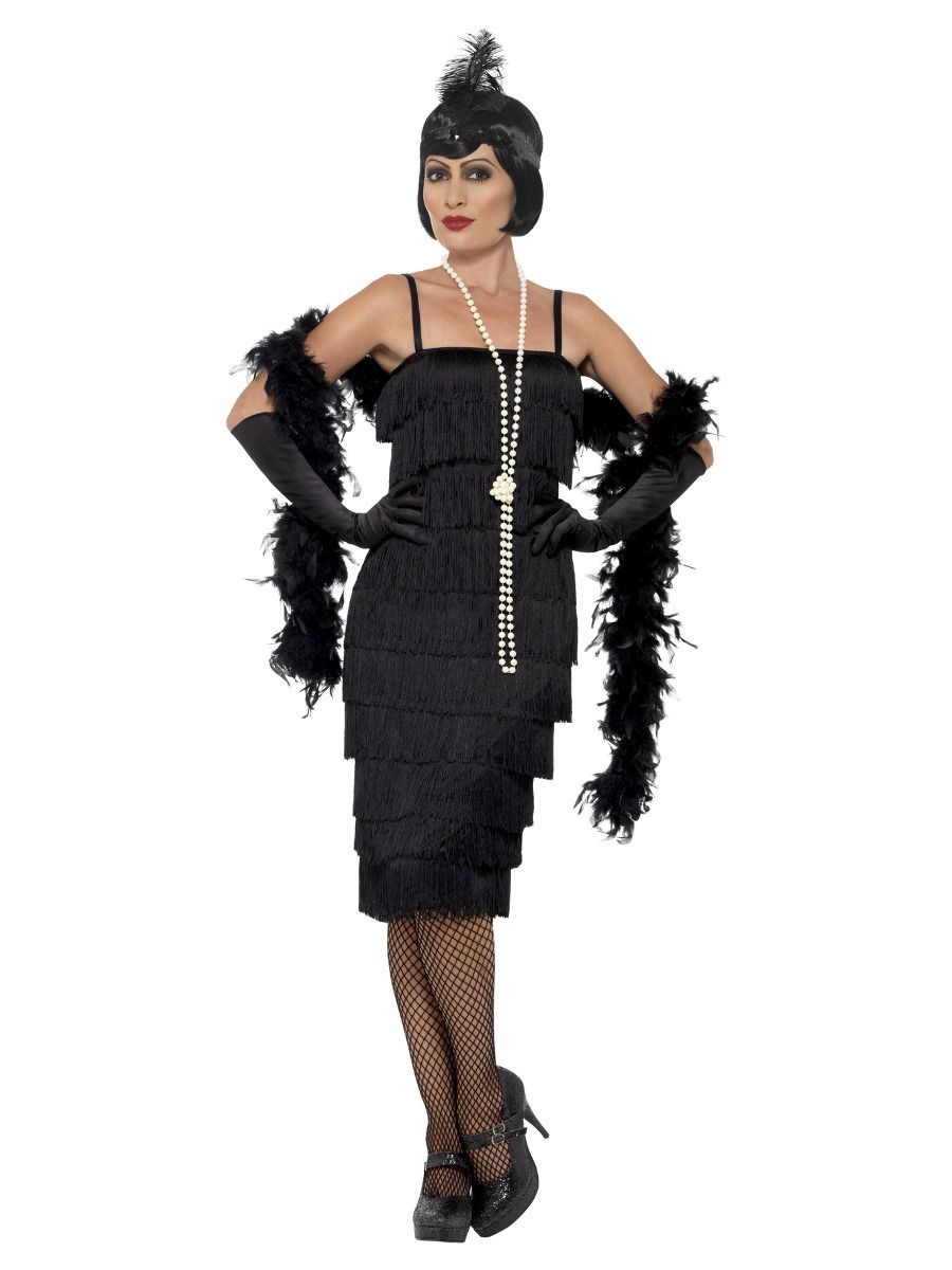 Long Flapper Costume (Black) - SALE