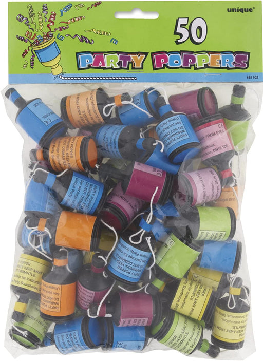 50 Party Poppers