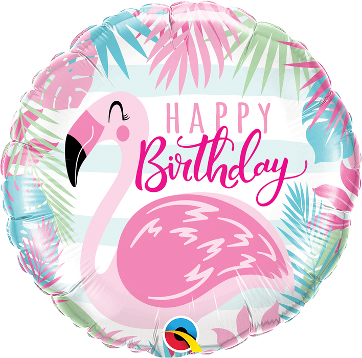 Happy Birthday Flamingo Foil Balloon