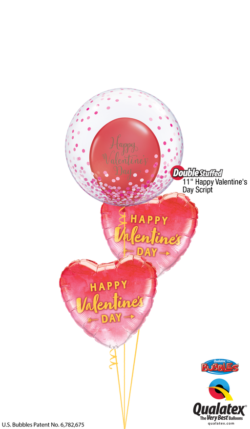 Bubble Valentine Balloon Cluster