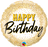 Happy Birthday Foil Balloon (Gold Glitter)