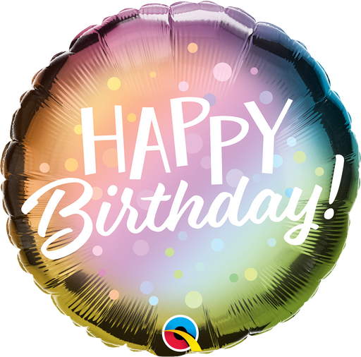 Happy Birthday Ombre Foil Balloon