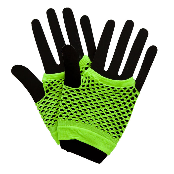80s Net Gloves (Neon Green)