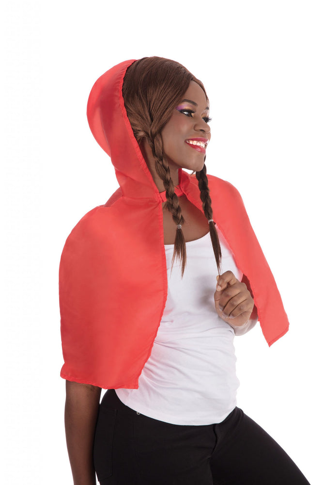Short Red Hooded Cape