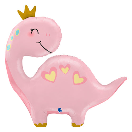 Pink Dinosaur Foil Balloon