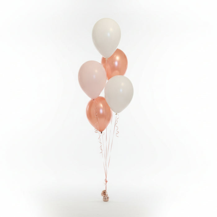Clusters of 5 latex balloons