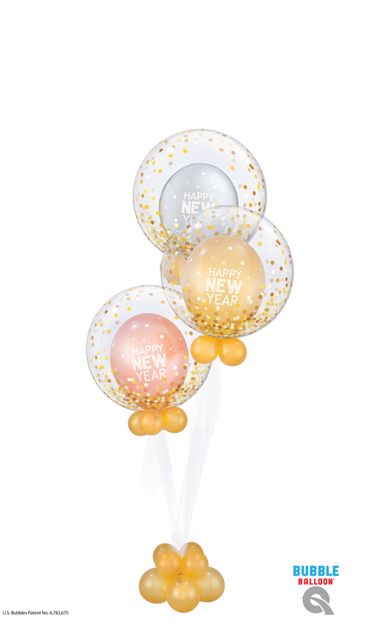 Happy New Year Bubble Balloons