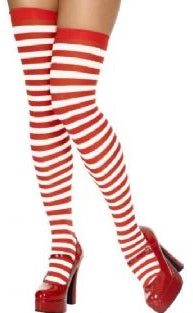 Red & White Striped Stockings