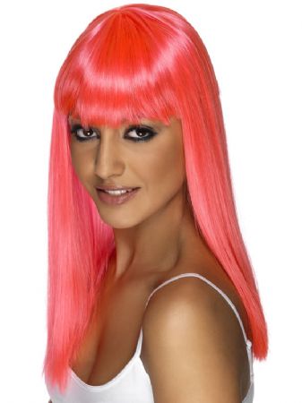 Neon Pink Glamourama Wig (42161) - SALE