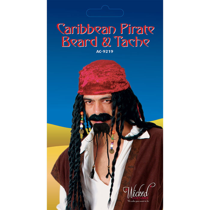 Pirate Tache And Beard Set