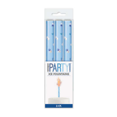 Blue Glitz Ice Fountain 3 pk