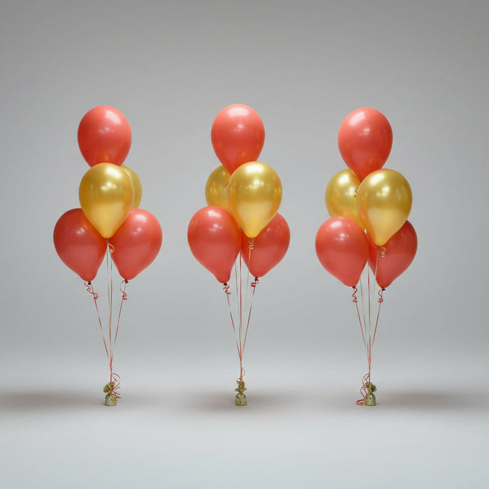 Clusters of 5 latex balloons