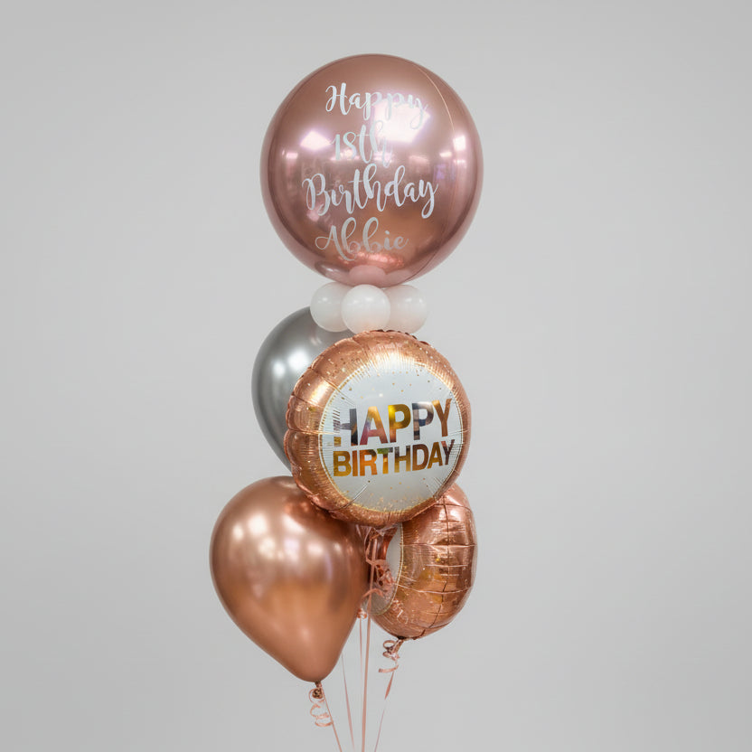 Personalised Orbz foil balloon Cluster